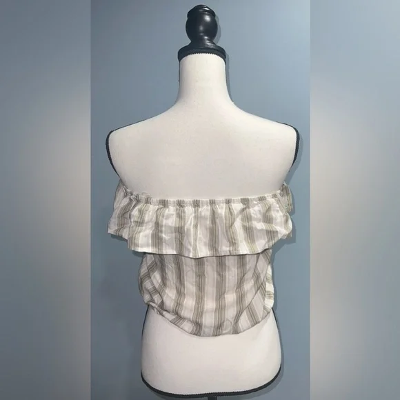 Becsel- Striped off the shoulder top - Picture 4 of 7